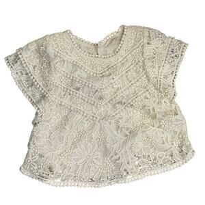 Mia Joy Girls Size 8 Lace Overlay Top - Excellent Condition!